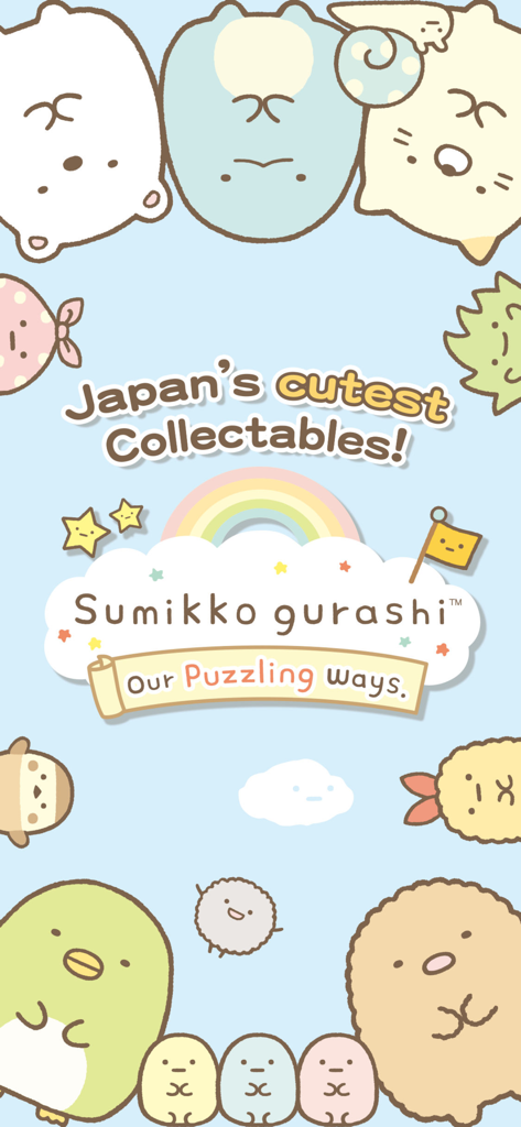Sumikkogurashi-Puzzling Ways - Personajes Kawaii de Sumikkogurashi del juego móvil Puzzling Ways