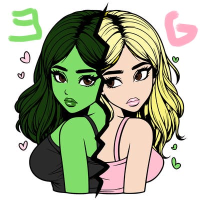 realistic girl split