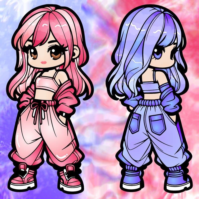 girl in crop top and baggy pants