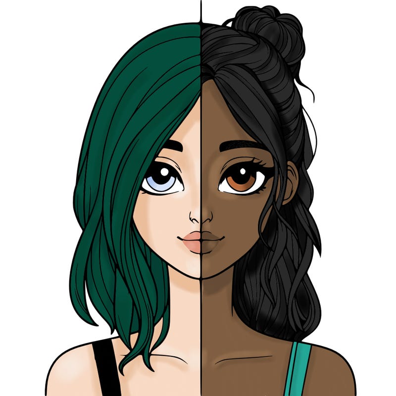 realistic girl split