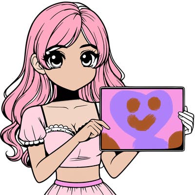 realistic pretty girl holding blank sign