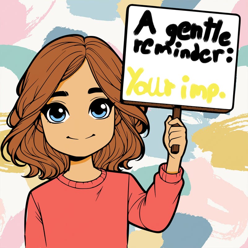 realistic girl holding up a sign