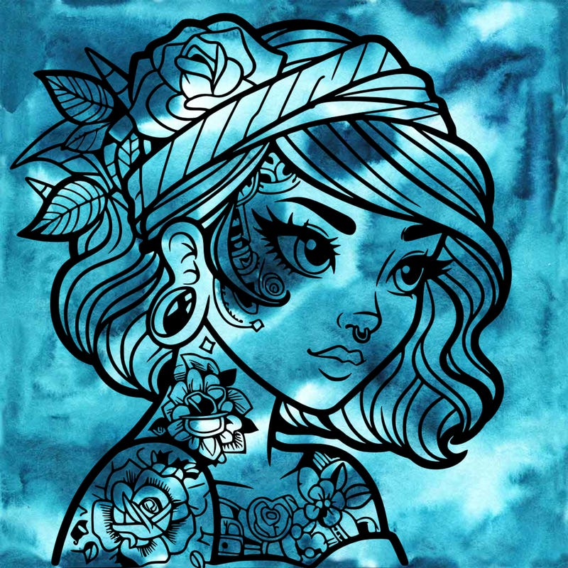 tattooed girl