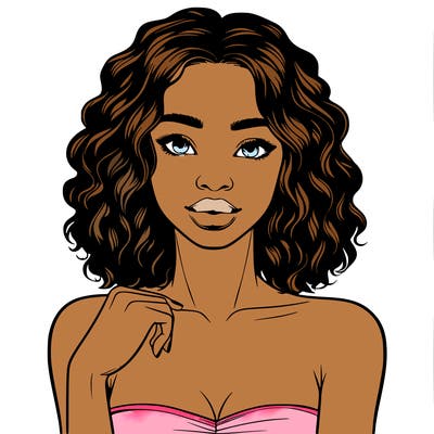 realistic black woman