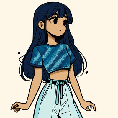 girl in a cute crop top