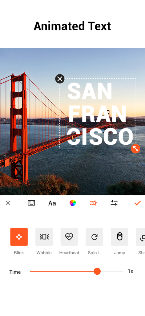 YouCut - AI Video Editor - YouCut app interface displaying animated text options for mobile video editing