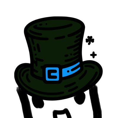 st patrick hat with thin lines