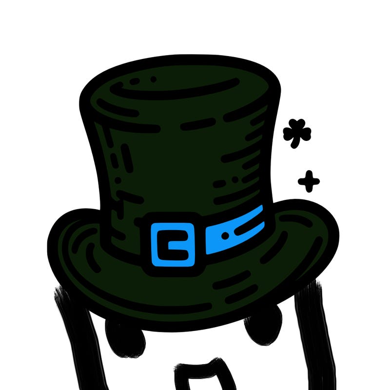 st patrick hat with thin lines