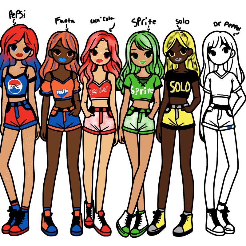 a group of girls wearing crop tops and shorts