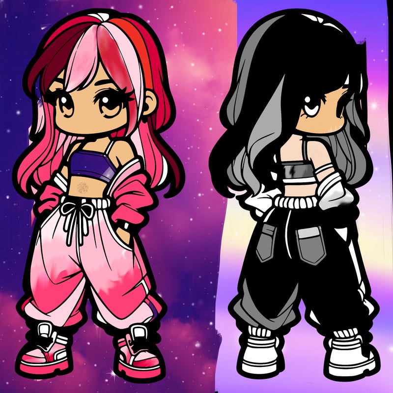 girl in crop top and baggy pants