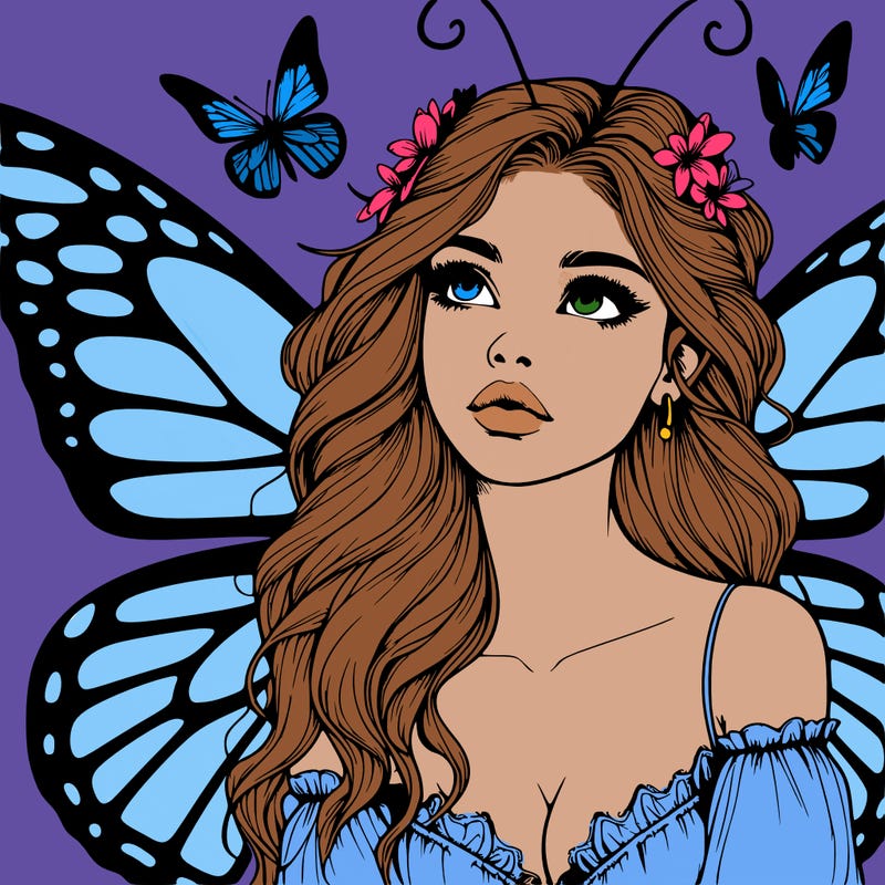 butterfly fairy realistic girl