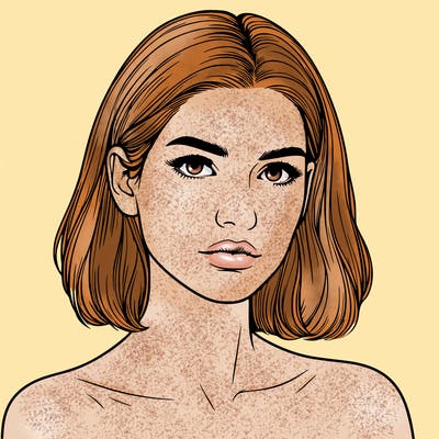 realistic portrait of woman