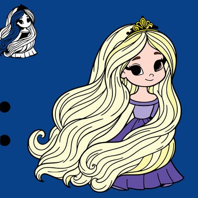 rapunzel from tangled with long hair