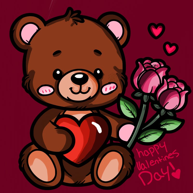 teddy bear a holding heart