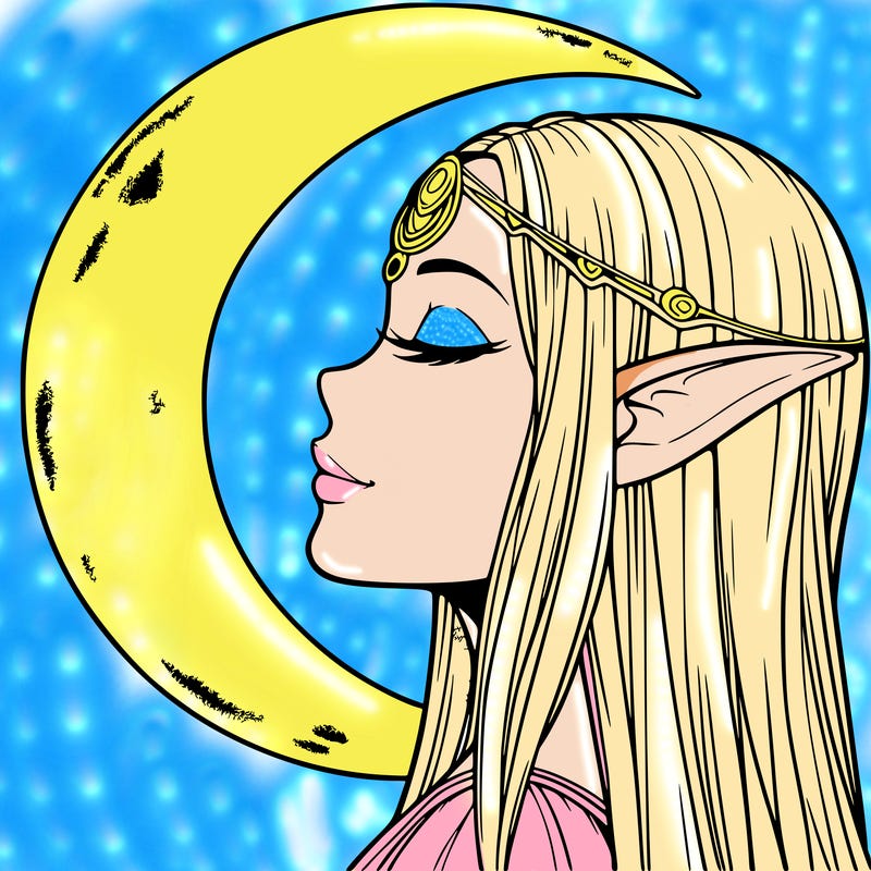 a realistic moon elf