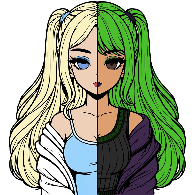 realistic girl split