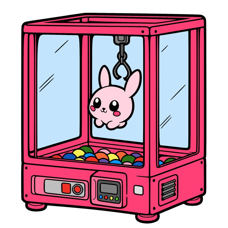 empty claw machine