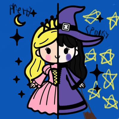 split princess and witch