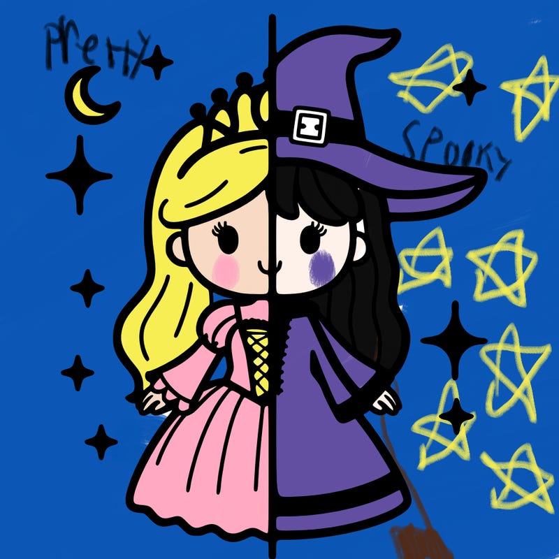 split princess and witch