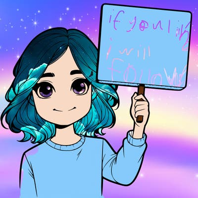 realistic girl holding up a sign