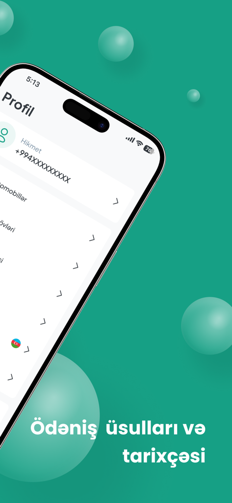 Parkzone - Parkzone mobile app user profile interface showing account details and payment history options.