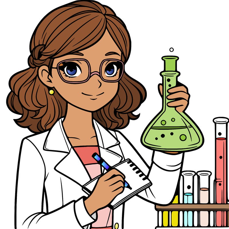 a female scientist