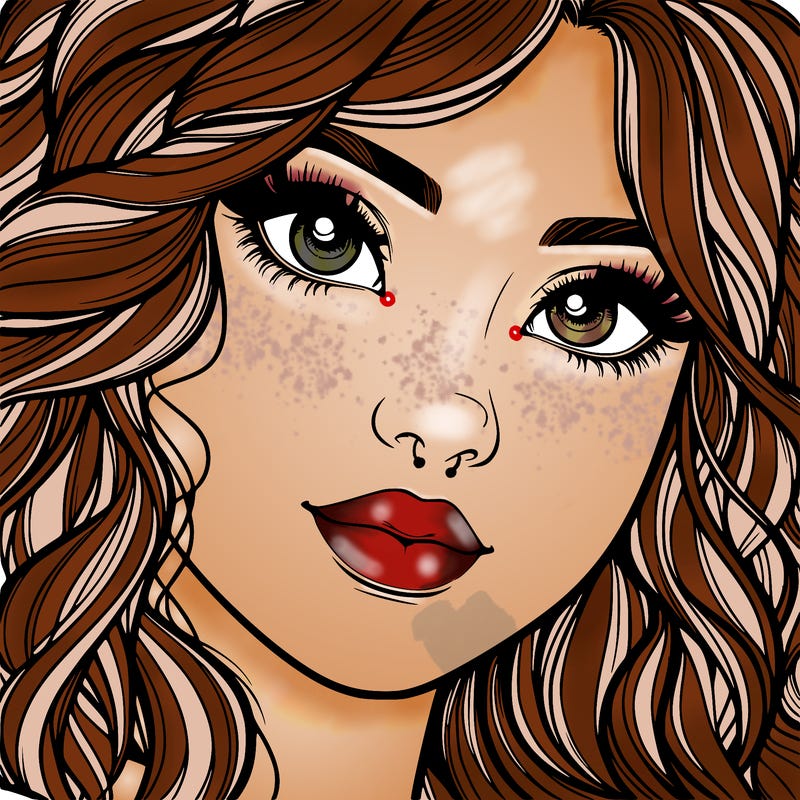 beautiful realistic girl close up to the camera with wavy hair,