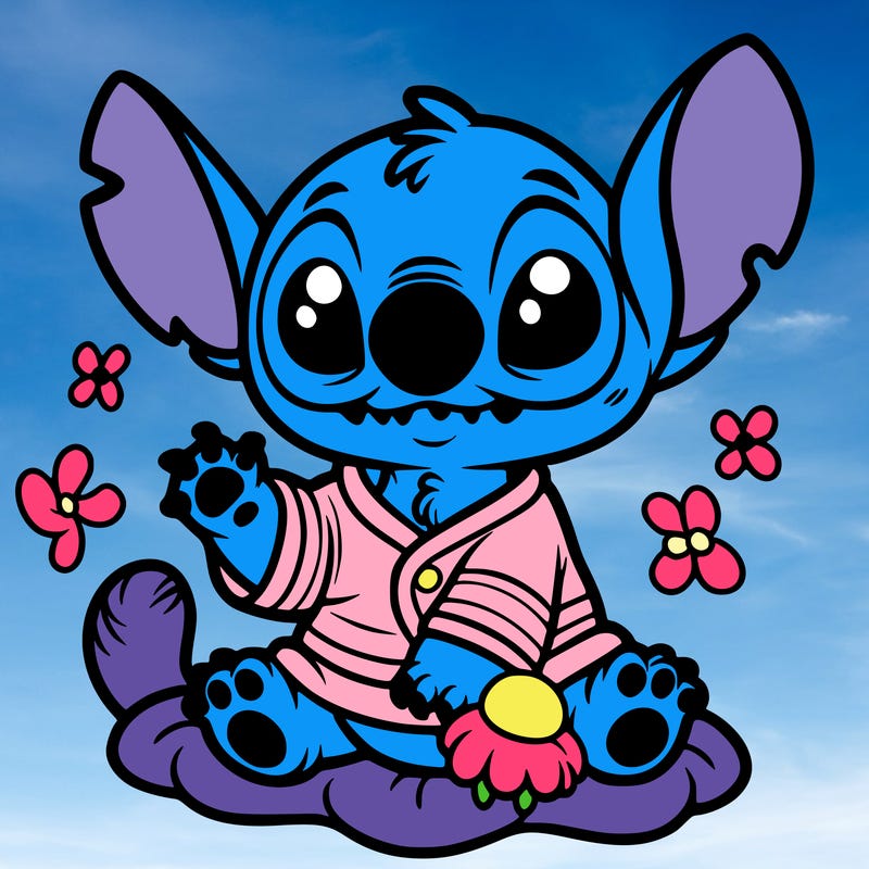 cat dressed as stitch