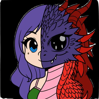 half-dragon girl
