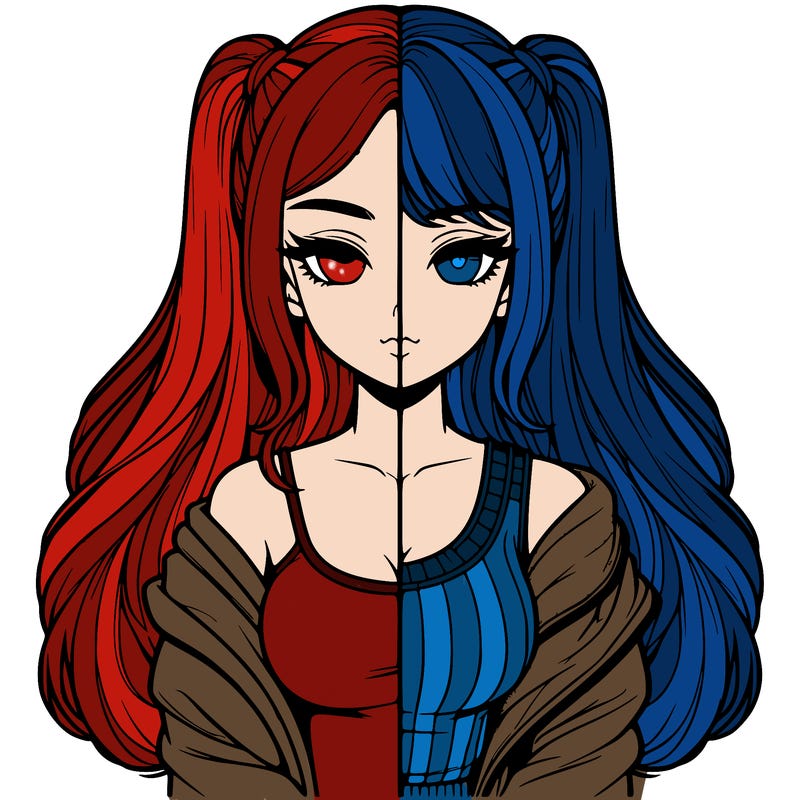 realistic girl split