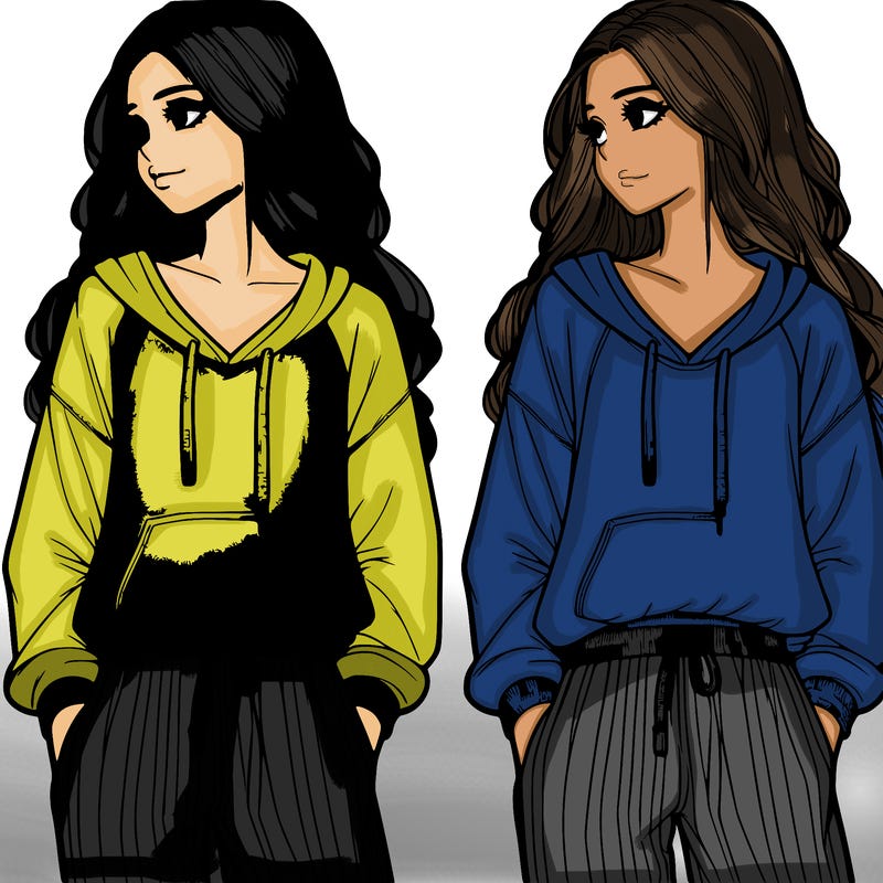 realistic girl in pajamas