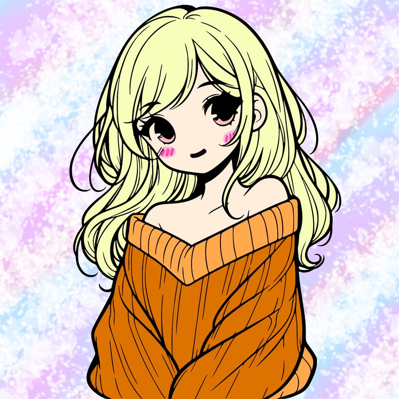 shy pretty girl wearing a sweater that is falling off one shoulder portrait