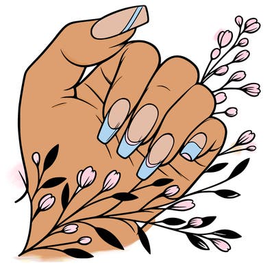 nails with french tip