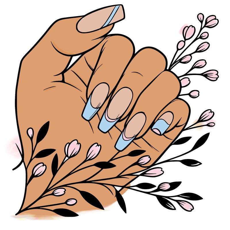 nails with french tip