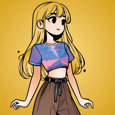 girl in a cute crop top