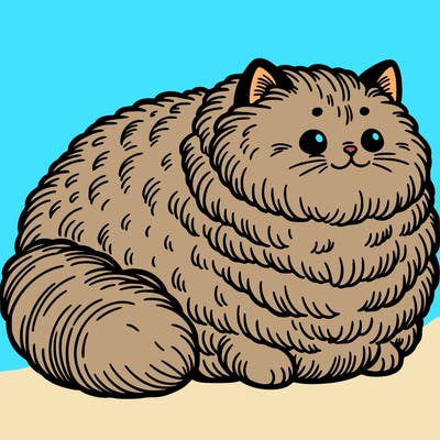 fat fluffy cat