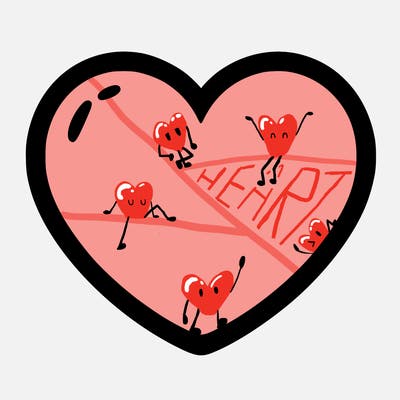 a blank heart