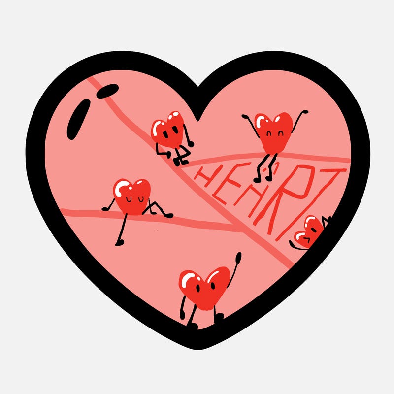 a blank heart