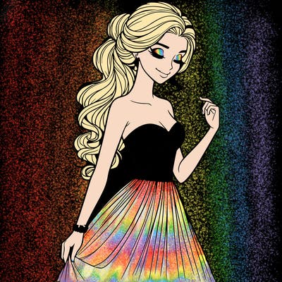 a realistic woman wearing an elegant dress