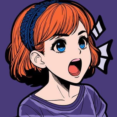 a realistic girl shouting