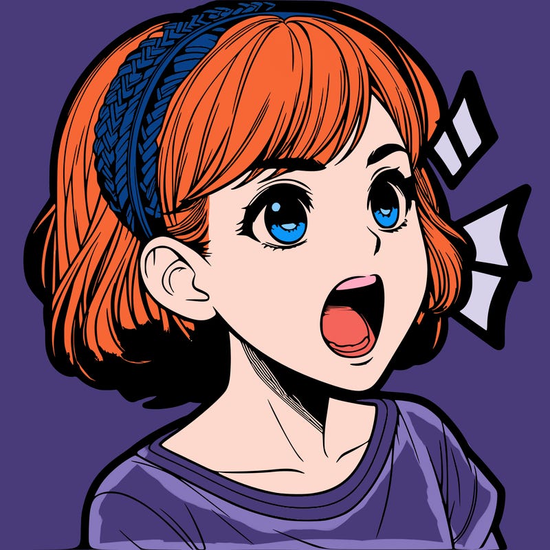 a realistic girl shouting