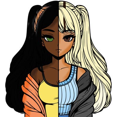 realistic girl split