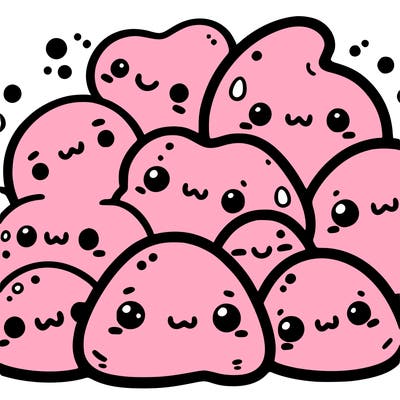a bunch of cute blobs