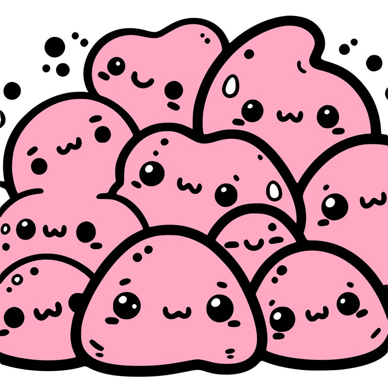 a bunch of cute blobs