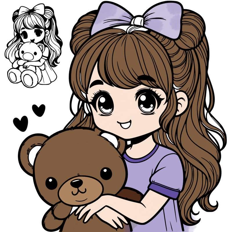 a girl  holding a teddy bear