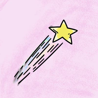 a shooting star in the sky