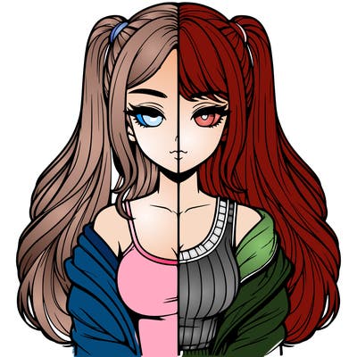 realistic girl split