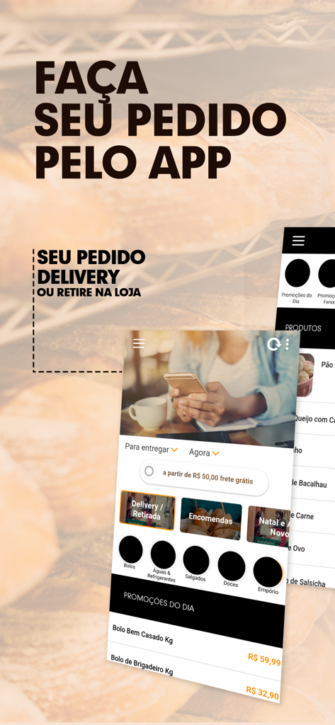 Panificadora Ceci - Tela do aplicativo móvel Panificadora Ceci para pedir produtos de padaria online