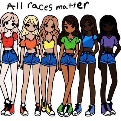 a group of girls wearing crop tops and shorts