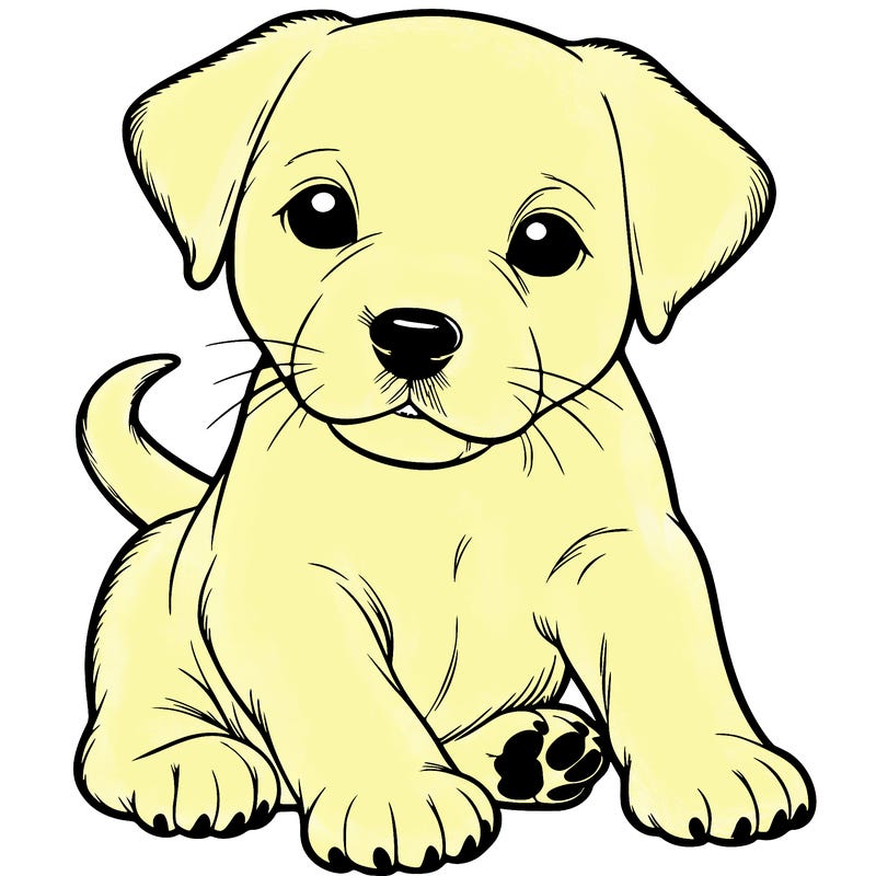 white realistic puppy